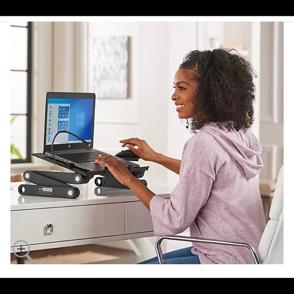 WorkEZ Best Adjustable Laptop Stand Lap Desk for be, couch w. mouse pad - Picture 8 of 8